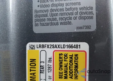 2020 Buick Envision Awd Essence from USA, damaged, VIN LRBFX2SAXLD166481